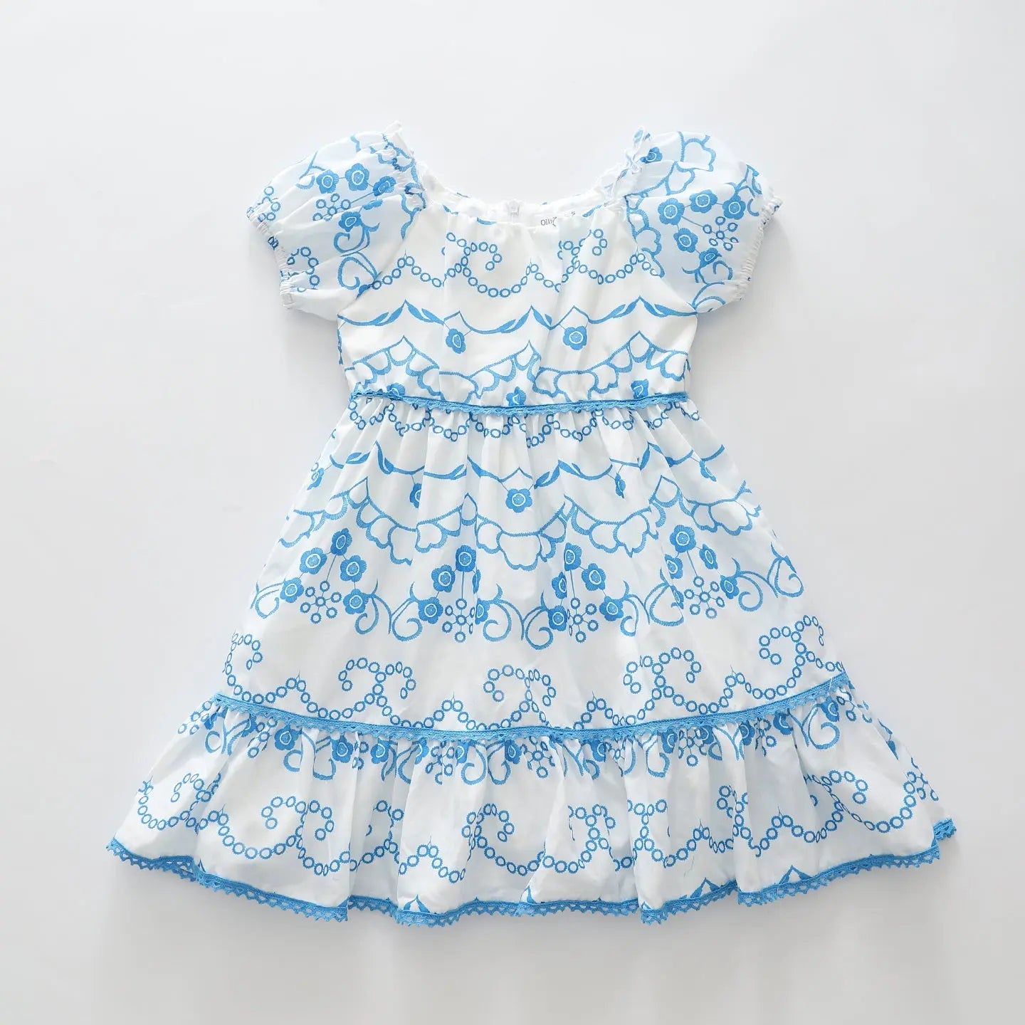 Blue and White Printed Dress Ollies Place