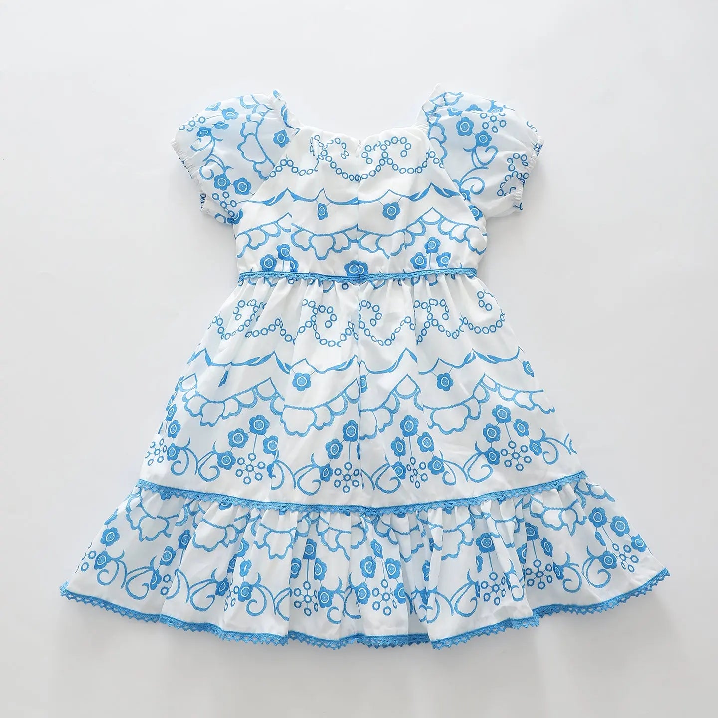 Blue and White Printed Dress Ollies Place