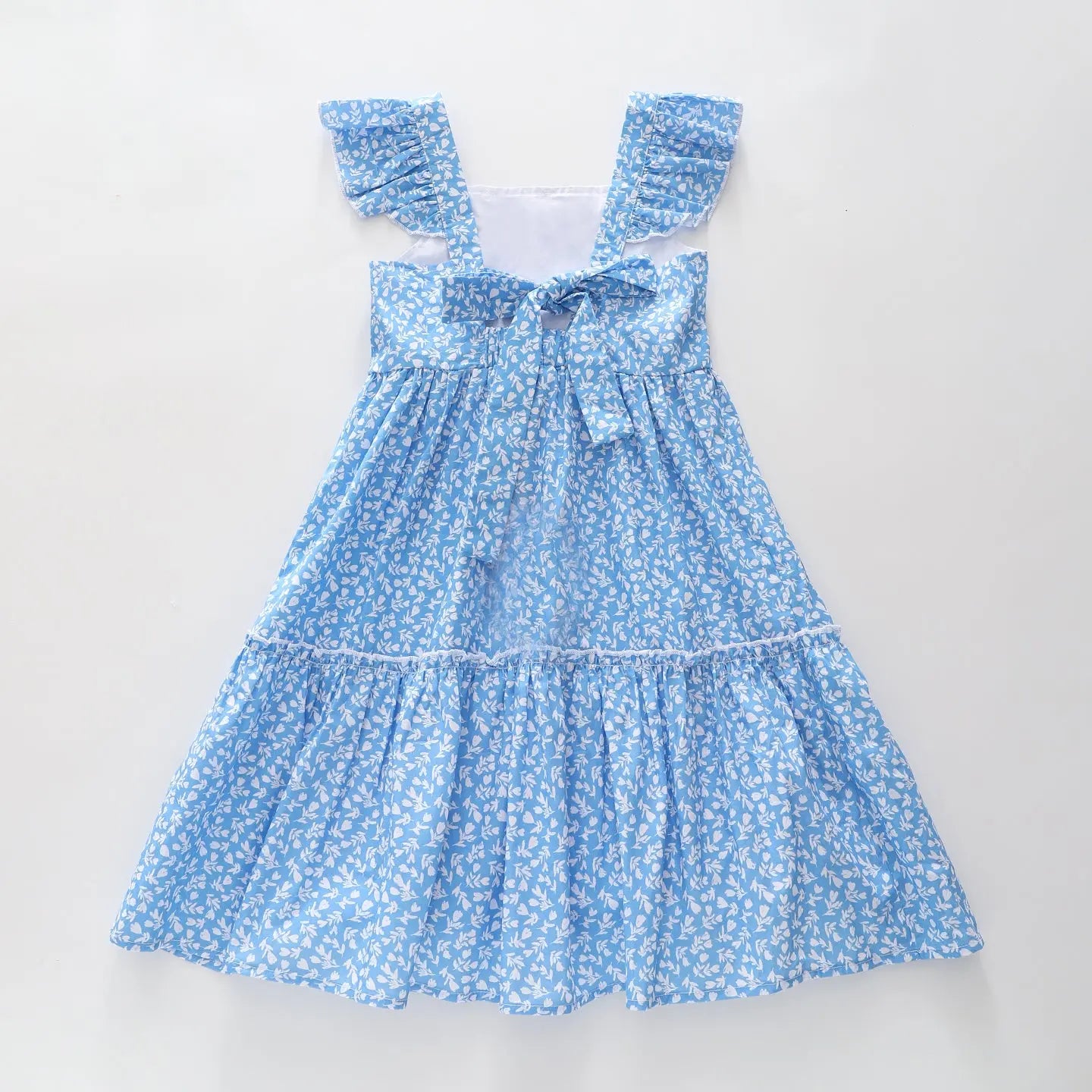 Blue and White Tie Back Dress Ollies Place