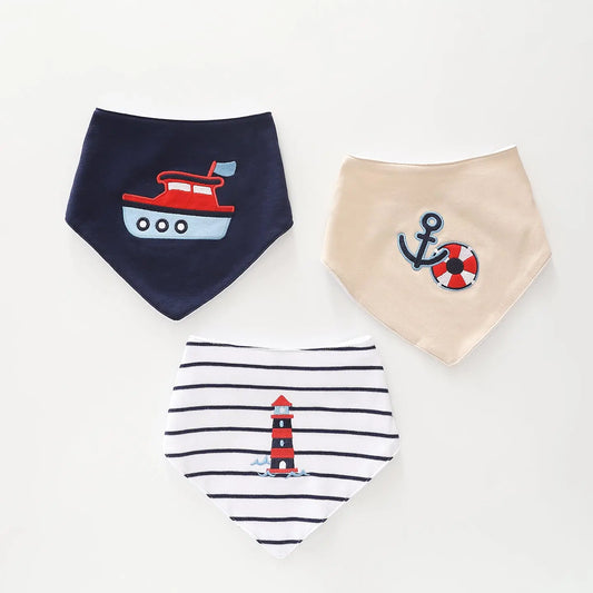 Boating Baby Bib Set 3pc Ollies Place