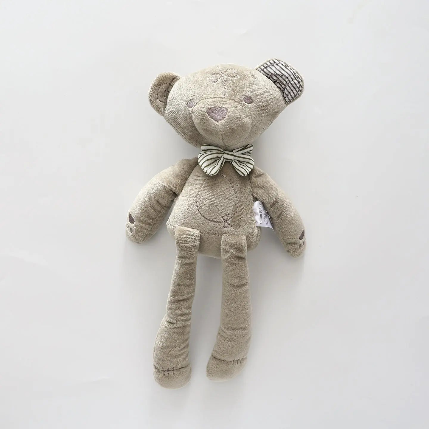 Bow Tie Grey Bear Toy Ollies Place