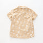 Boy's Beige Button-down Shirt With Palm Tree Print Ollies Place