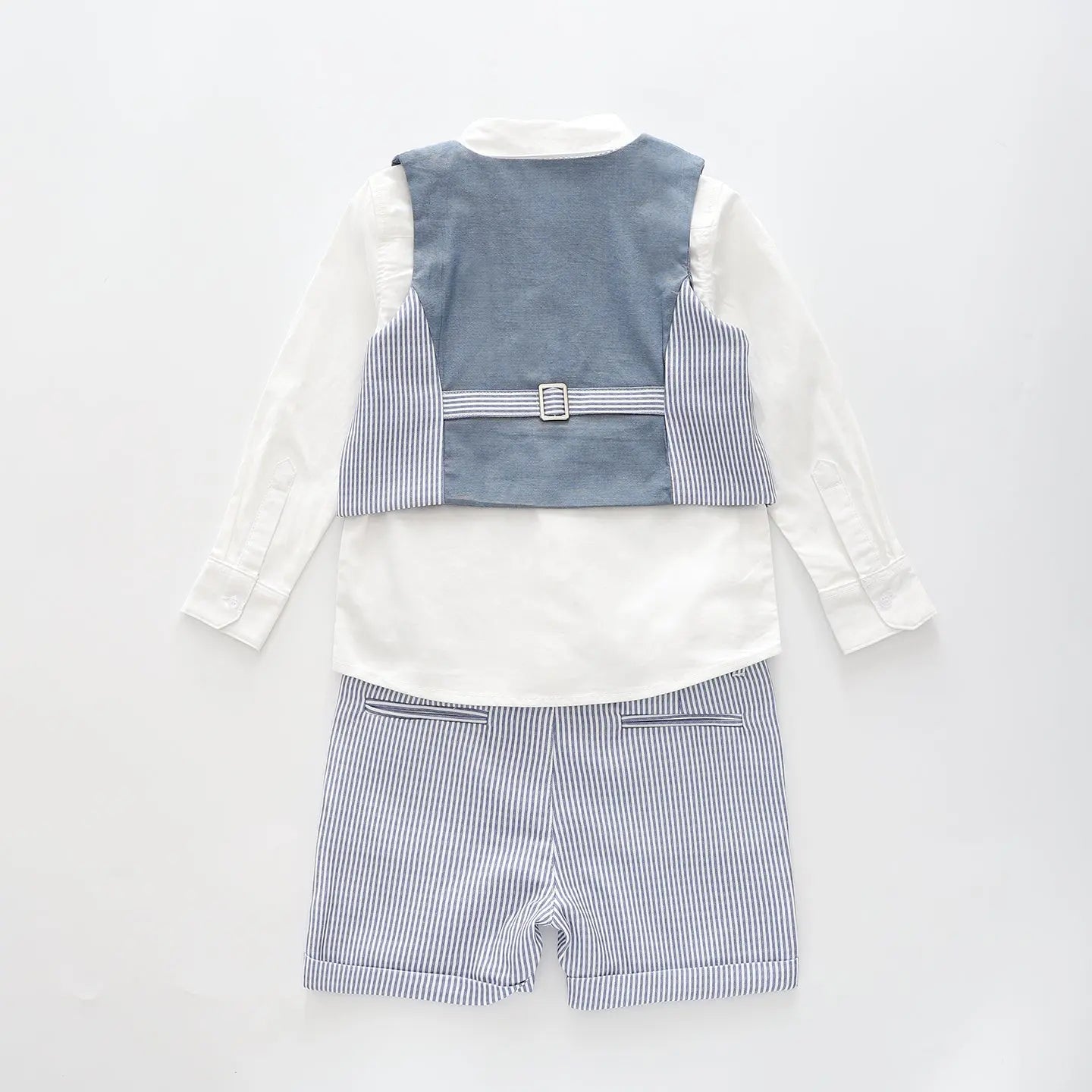 Boy's Blue And White Striped Occasion Set Ollies Place