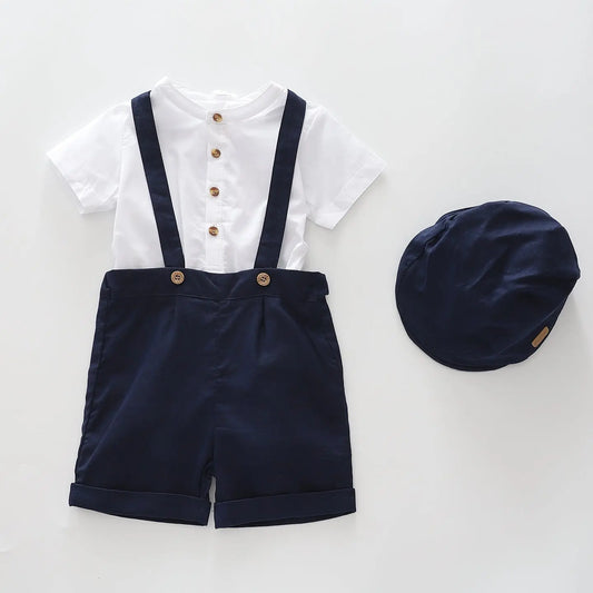 Boy's Navy Blue And White Occasion Set Ollies Place