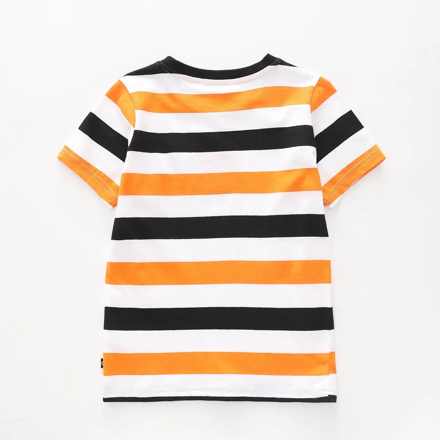 Boy's Navy and Orange Striped T-shirt Ollies Place