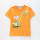 Boy's Orange T-Shirt with Dinosaur Digger Print Ollies Place