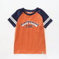 Boy's Orange and Navy Blue T-shirt With 'Captain Cool' Print Ollies Place
