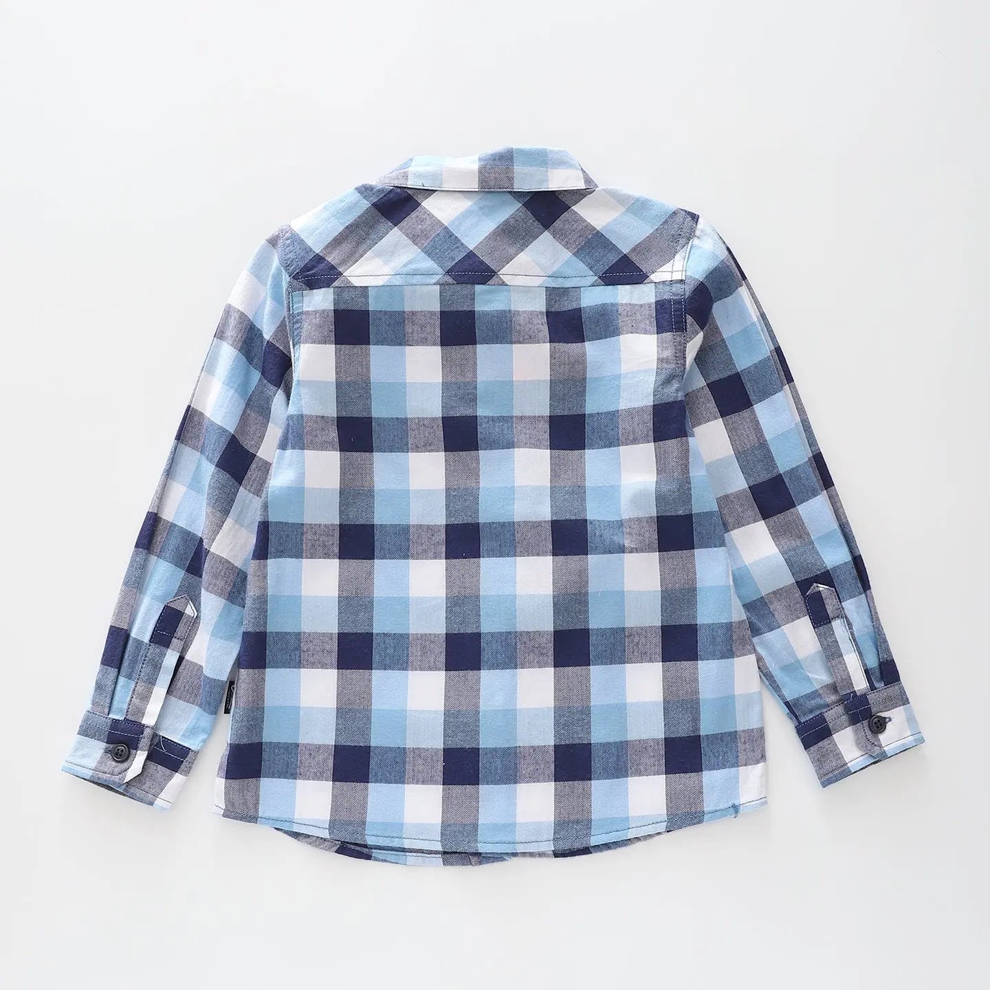 Boys Blue Check Cotton Shirt Ollies Place