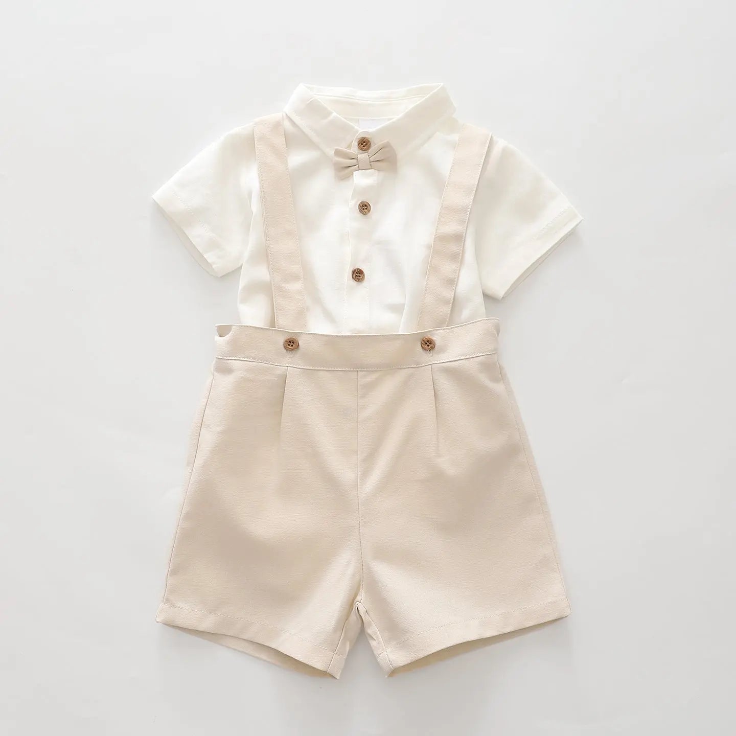 Boys Bow Tie Shirt, Shorts and Braces Outfit Ollies Place