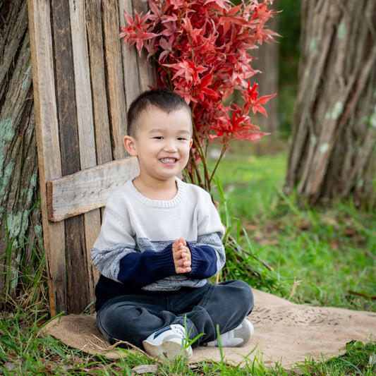 Boys Colour Block Knit Jumper Ollies Place