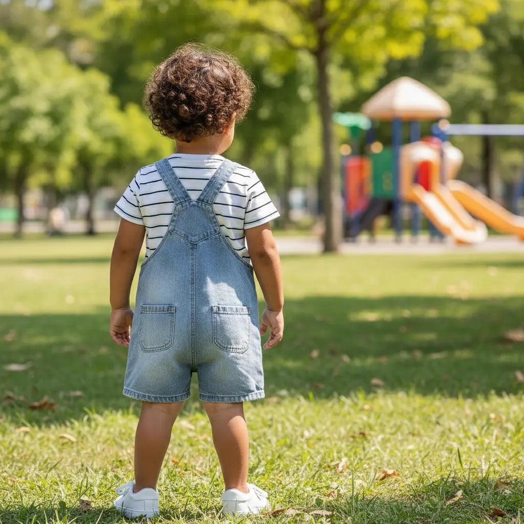 Boys Denim Overalls Set Ollies Place