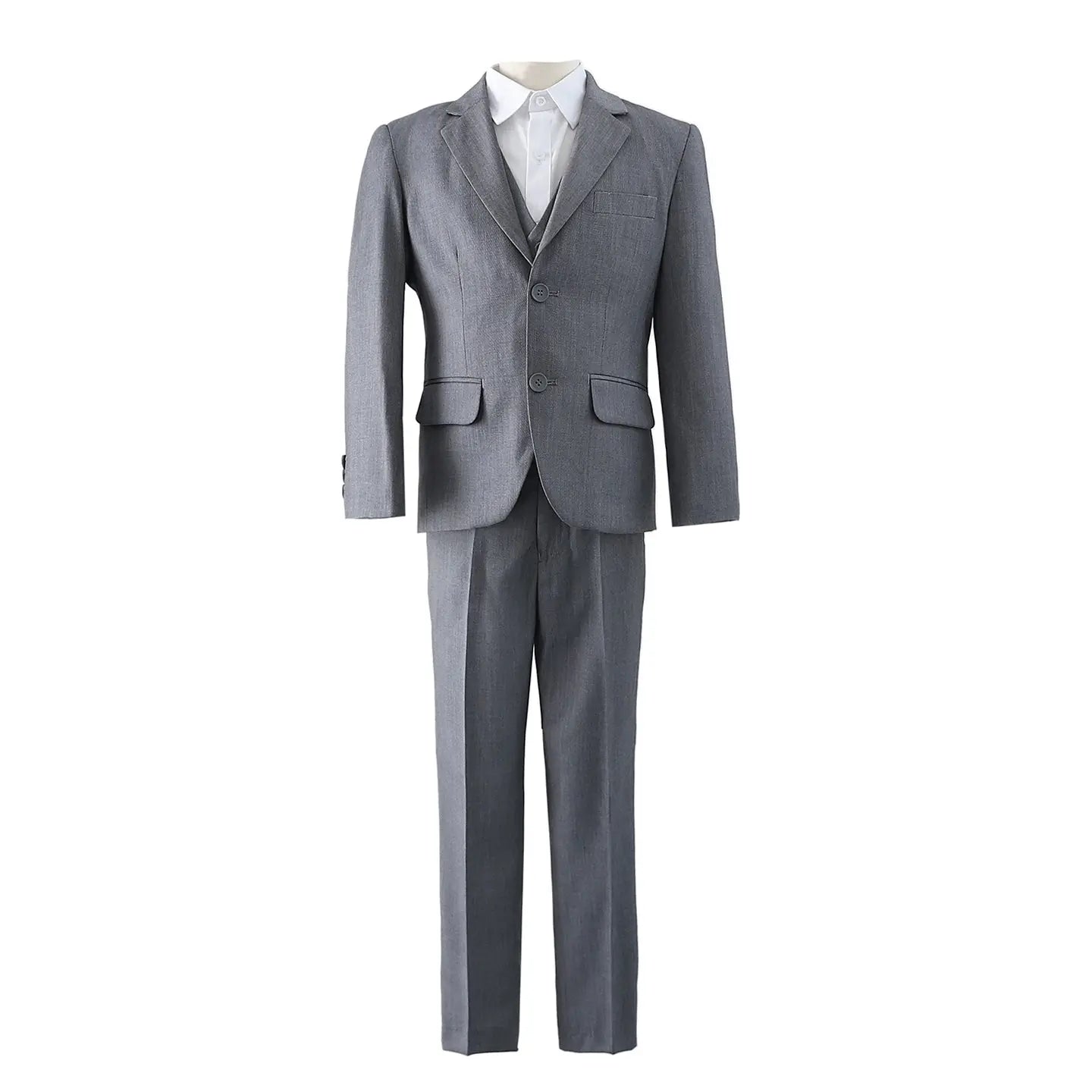 Boys Formal Light Grey Suit, 4 Piece Set (size 6 months to 7 years) Ollies Place