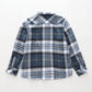 Boys Navy Check Long Sleeve Shirt Ollies Place