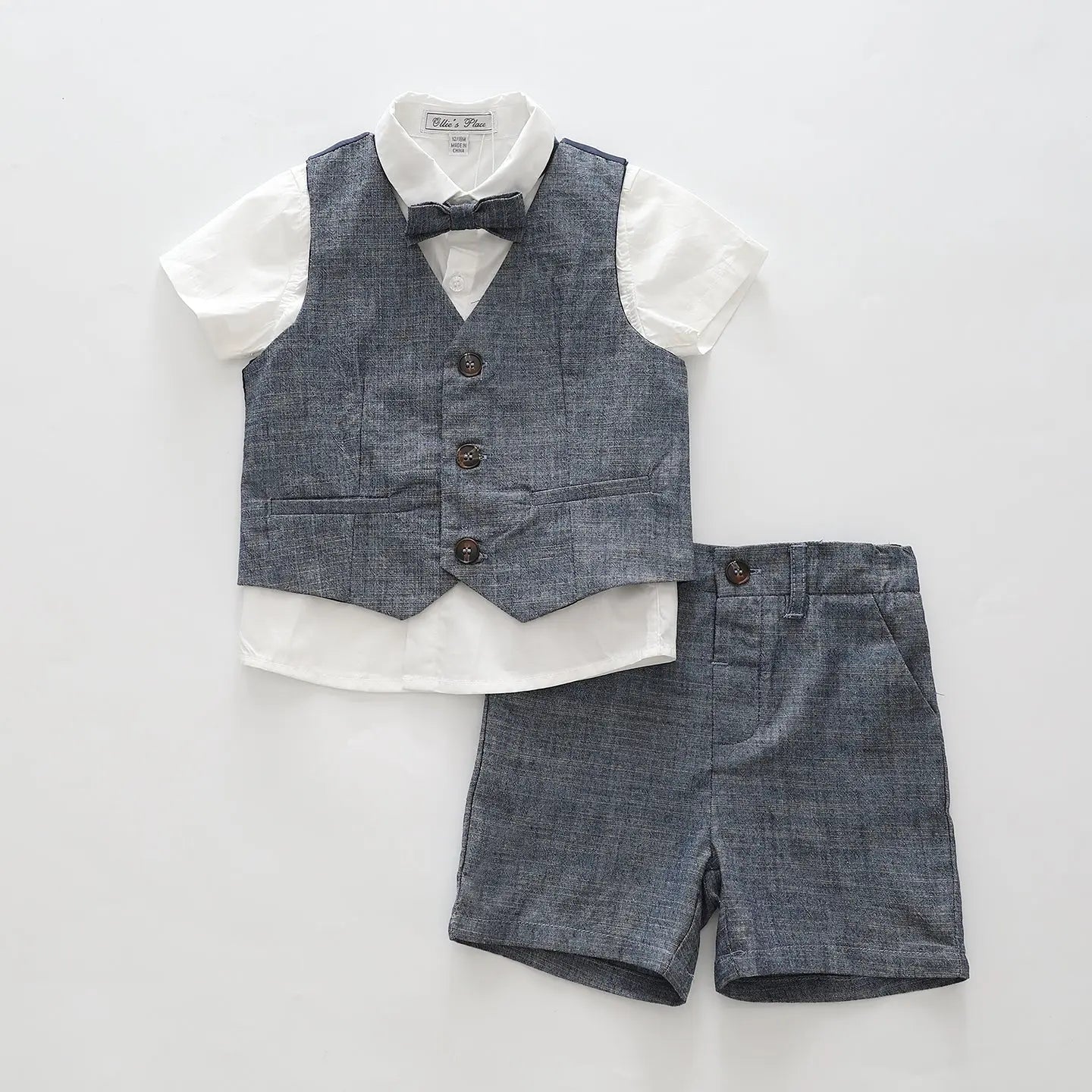 Boys Shirt, Waistcoat and Shorts Outfit Ollies Place
