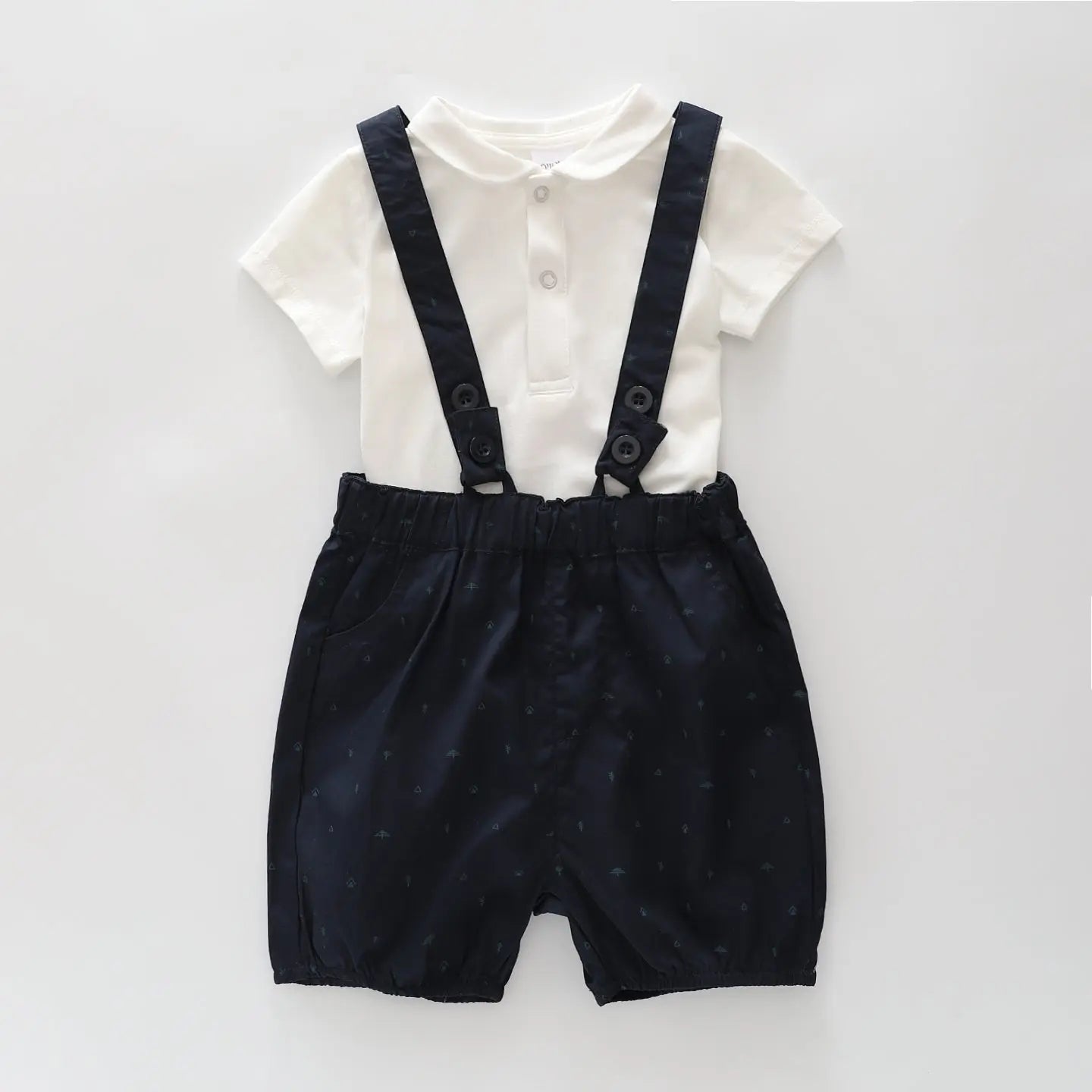 Boys Shorts with Braces and Bodysuit Set Ollies Place