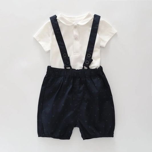 Boys Shorts with Braces and Bodysuit Set Ollies Place