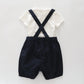 Boys Shorts with Braces and Bodysuit Set Ollies Place