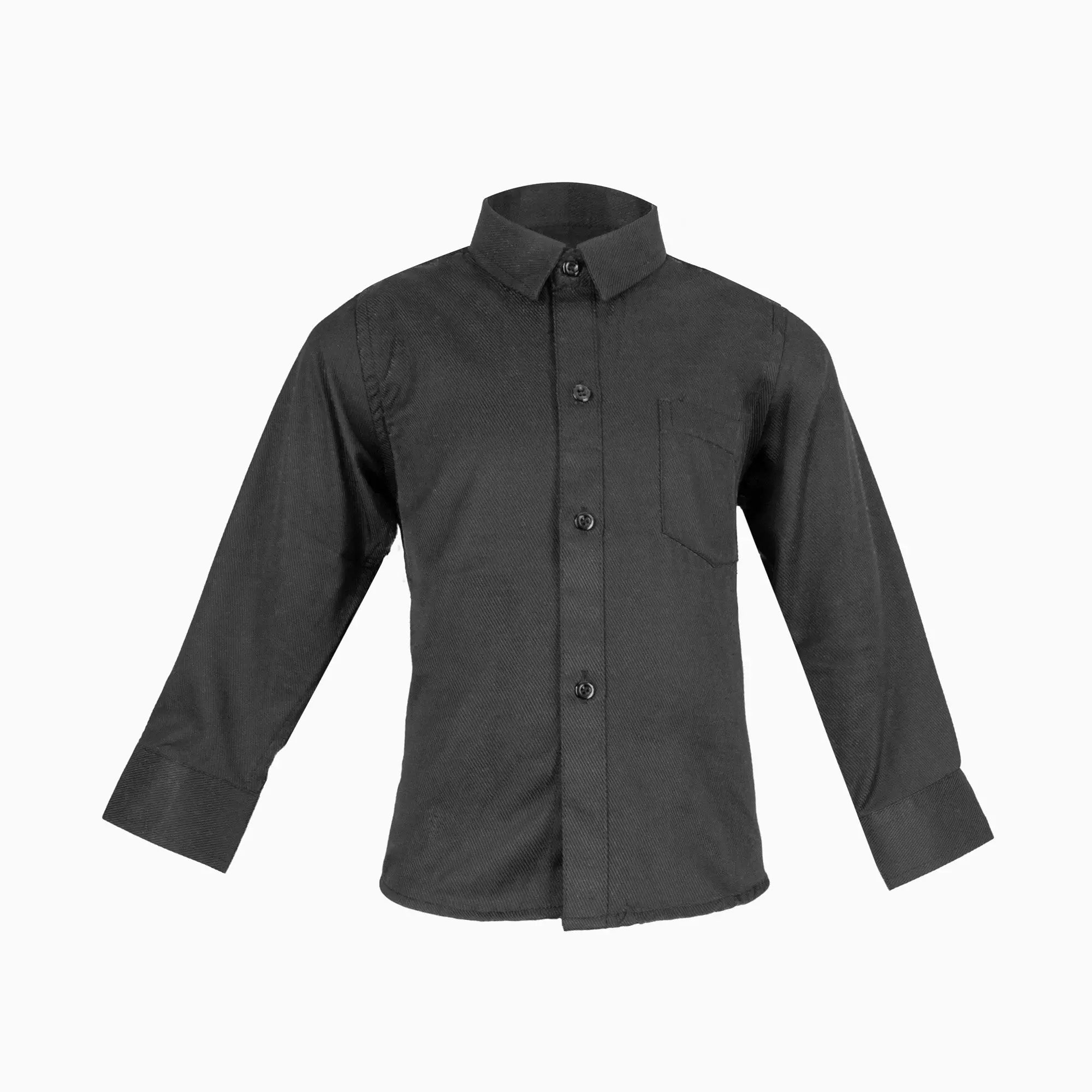 Black Button-Up Dress Shirt (00M to 7Y)