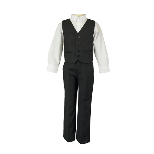 Boys' Formal Black Suit, 3 Piece Set (size 3 Months to 7 Years) Ollies Place