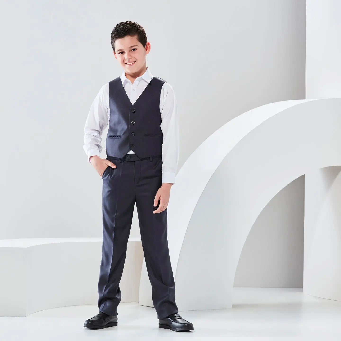 Boys' Formal Navy Suit, 3 Piece Set (size 8 years to 16 years) Ollies Place