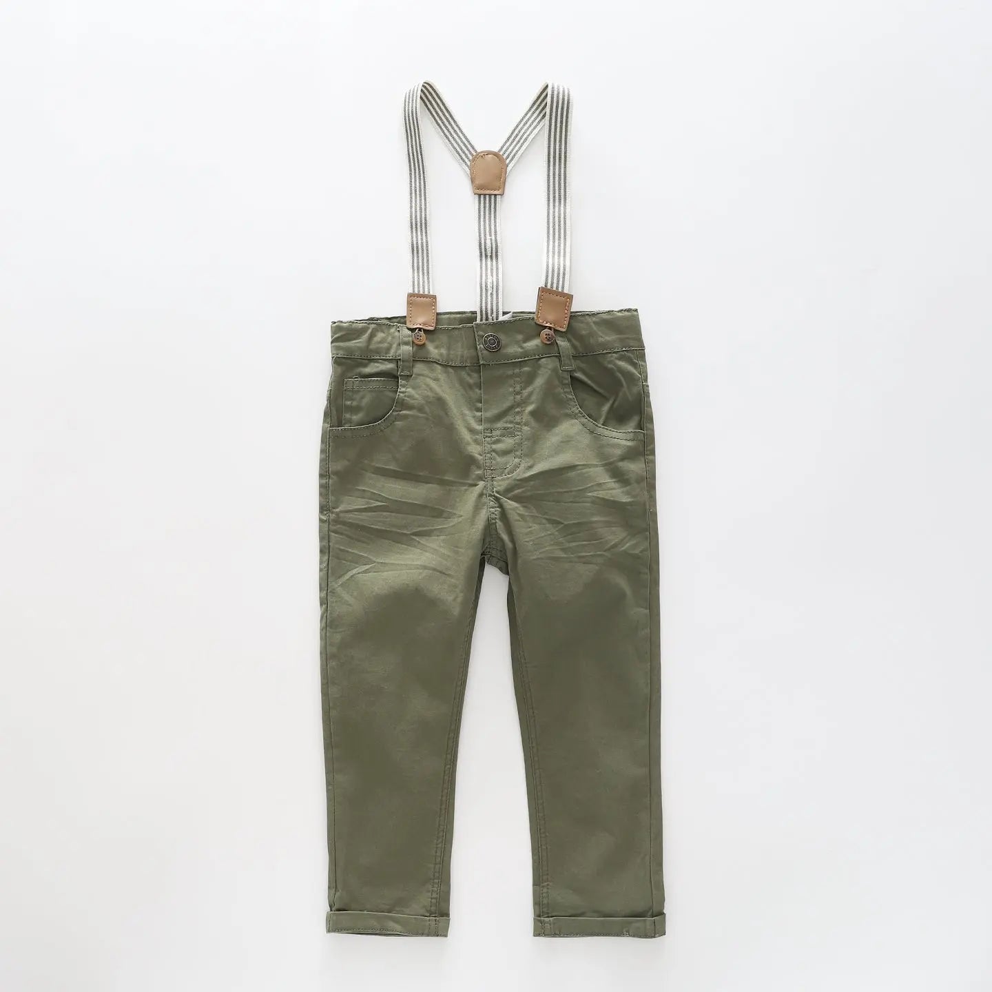 Boys' Nutmeg Pants with Stripe Braces Ollies Place