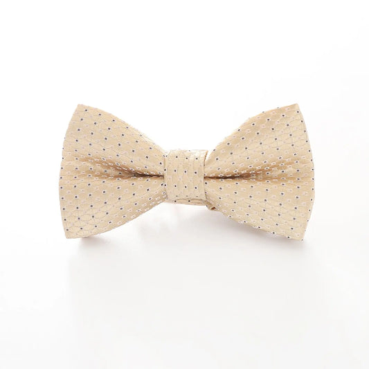 Boys' Patterned Bowtie - Champagne Jacquard Ollies Place