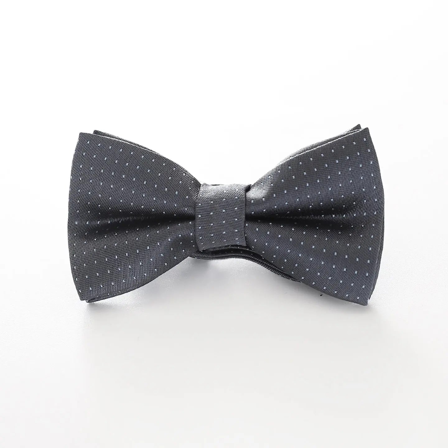 Boys' Patterned Bowtie - Grey and White Spot Ollies Place