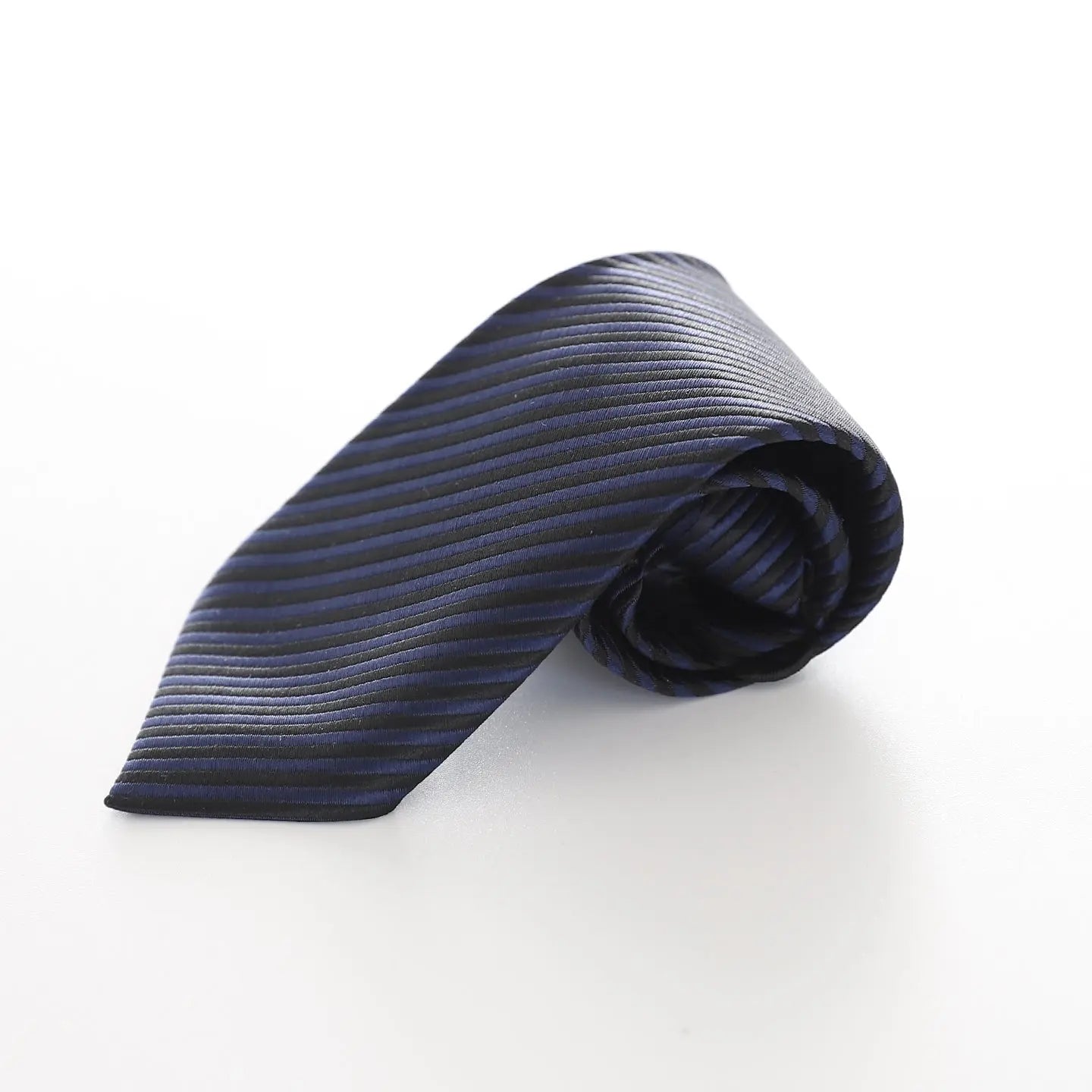 Boys' Patterned Neck Tie - Navy and Black Ollies Place