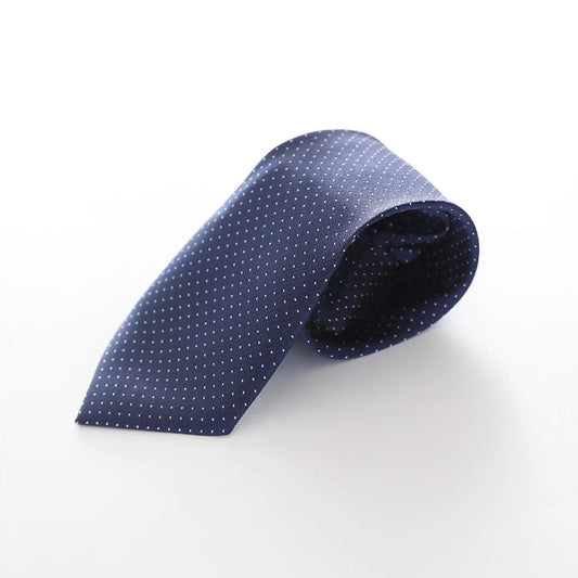 Boys' Patterned Neck Tie - Navy and White Ollies Place