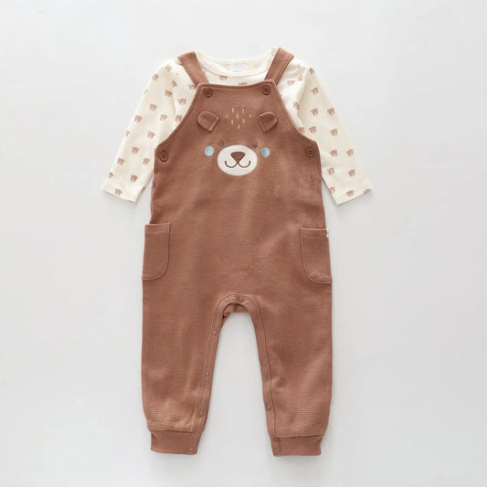 Brown Bear Overalls Set Ollies Place