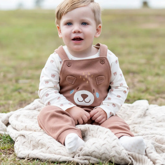 Brown Bear Overalls Set Ollies Place