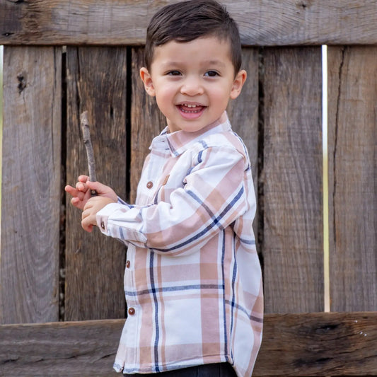 Brown Check Flanno Shacket Ollies Place