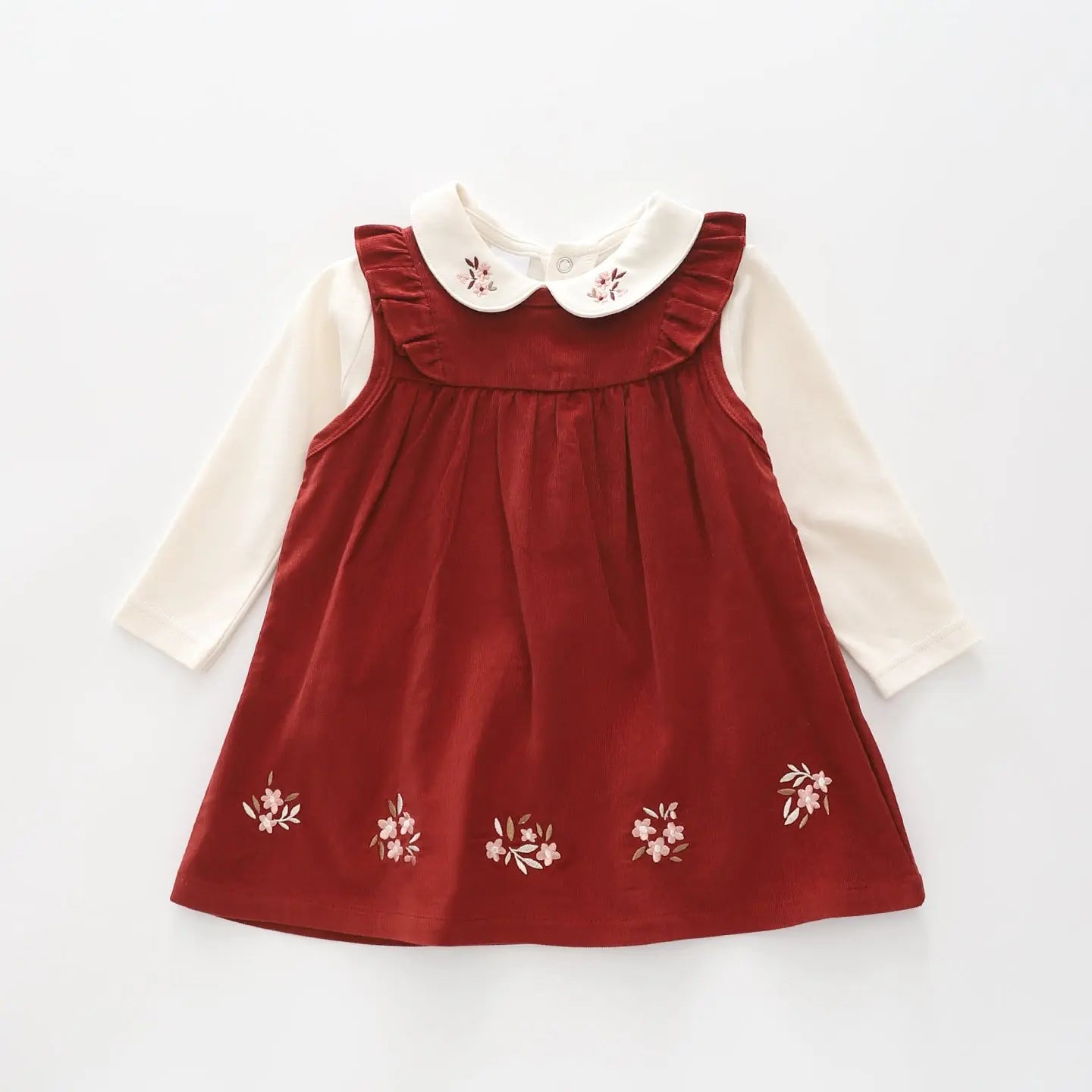 Burgundy Cord Dress Set Ollies Place