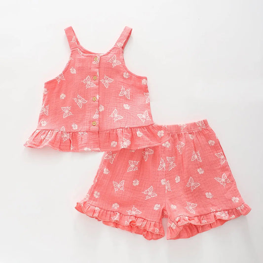 Butterfly Top and Shorts Set Ollies Place