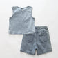 Butterfly & Daisy Denim Top and Shorts Set Ollies Place