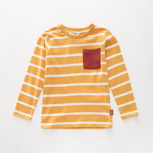 Butterscotch Striped LS Tee Ollies Place