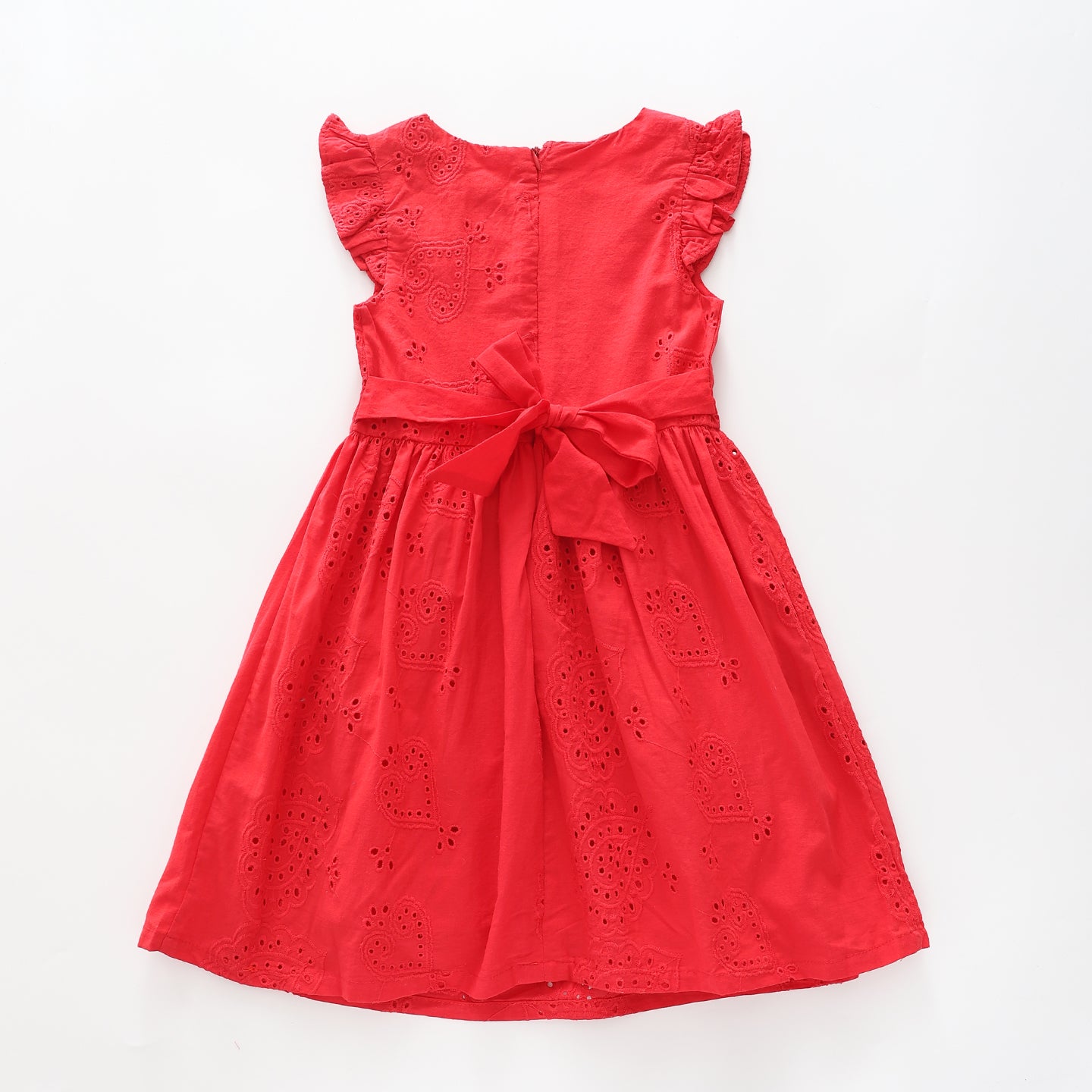 Red Cotton Lace Dress Ollies Place