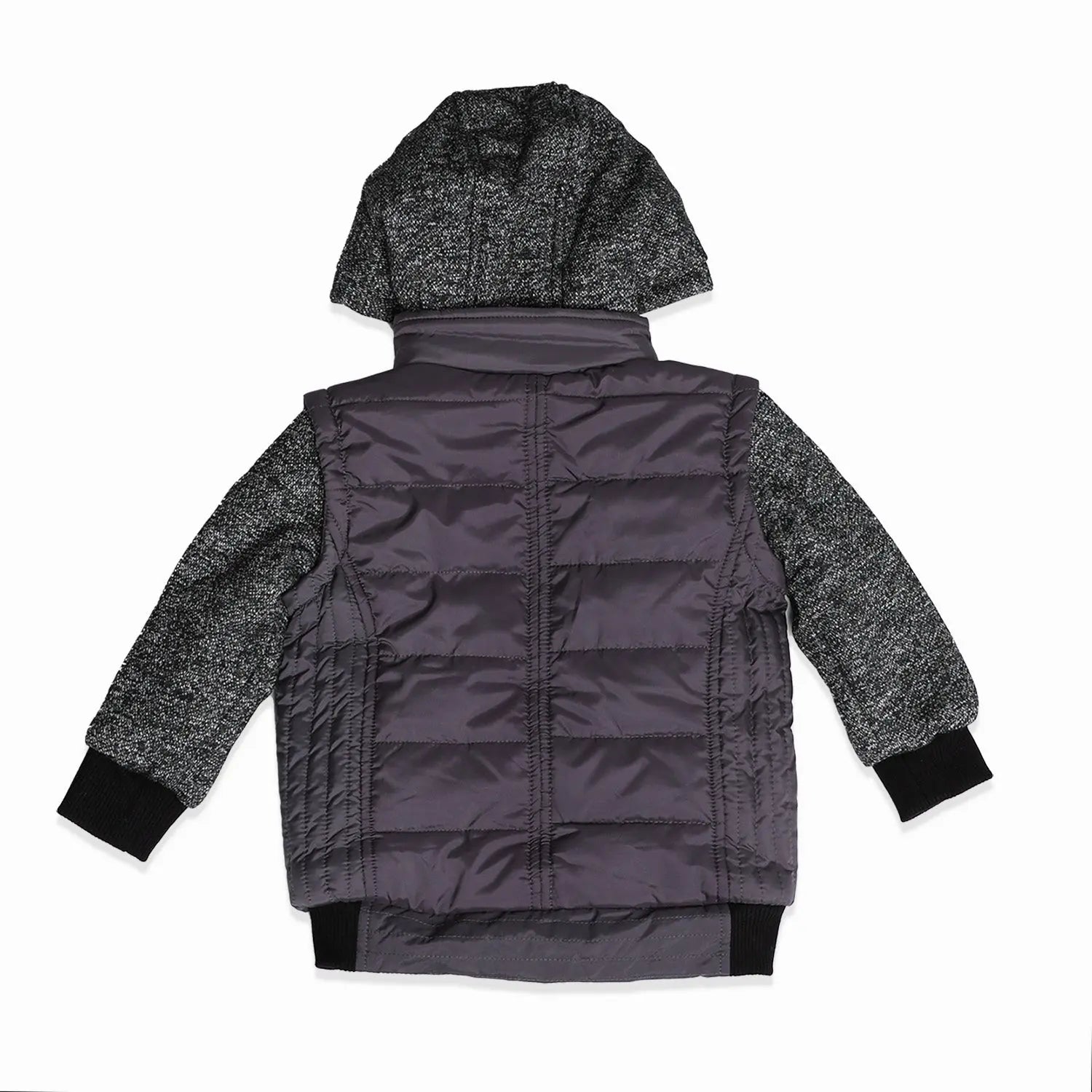 Camo Kid Charcoal Hooded Puffer Jacket - Toddler Boy Ollies Place