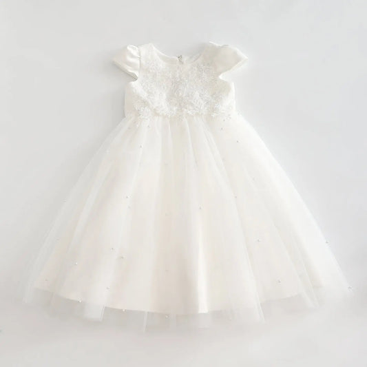 Celeste White Sequin Gown Ollies Place