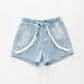Chambray Daisy Shorts Ollies Place