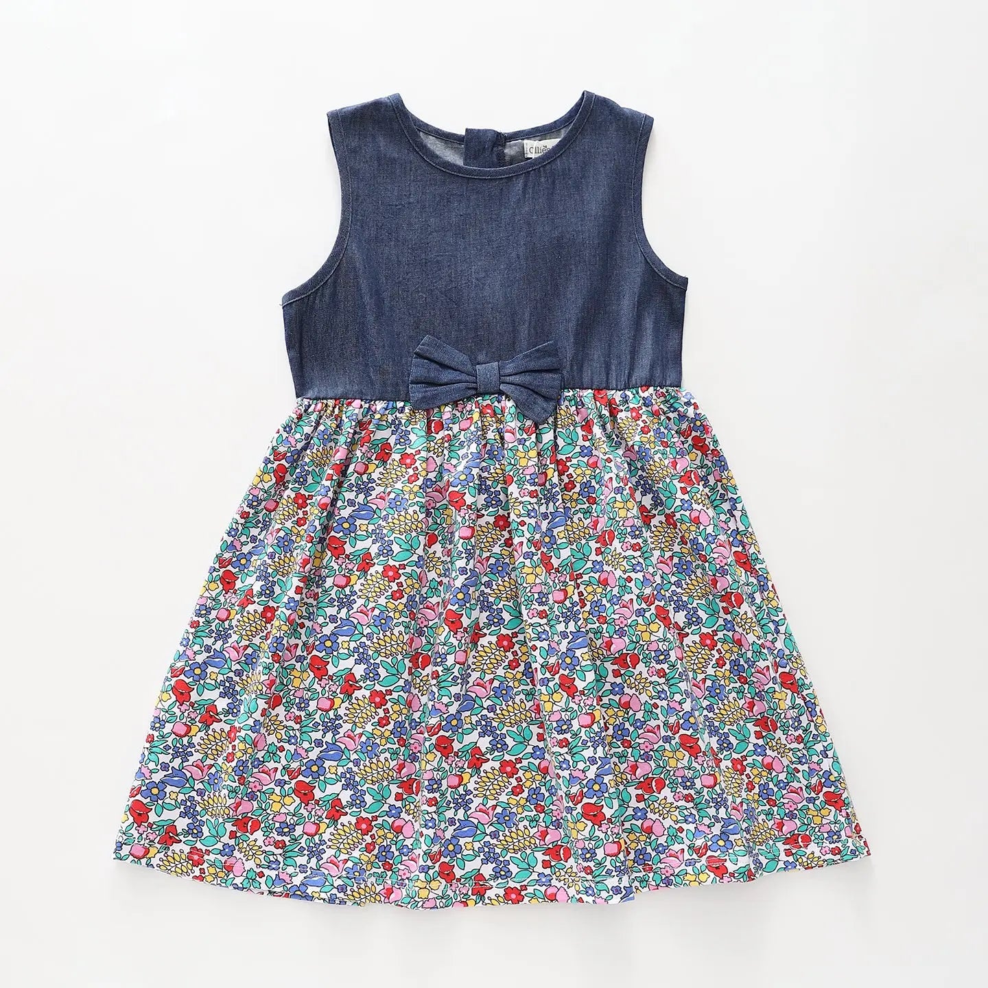 Chambray Flowers Dress Ollies Place