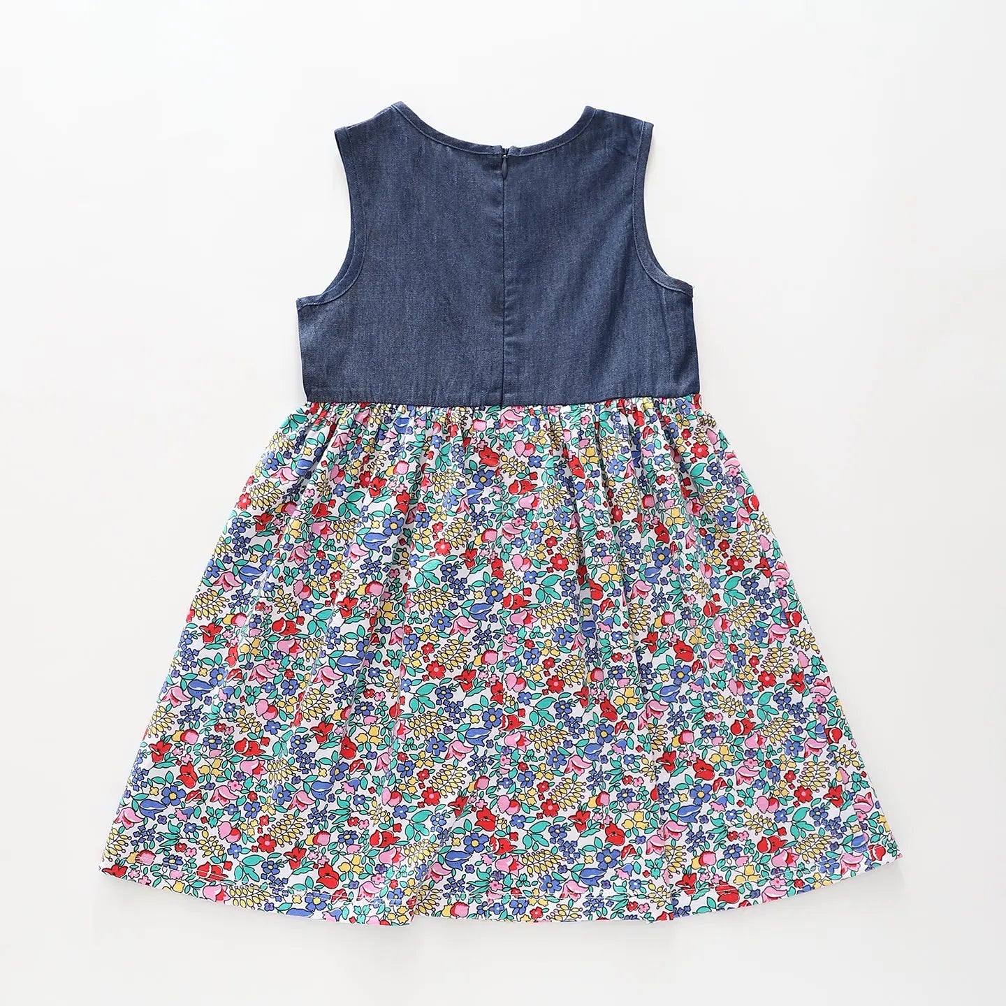 Chambray Flowers Dress Ollies Place