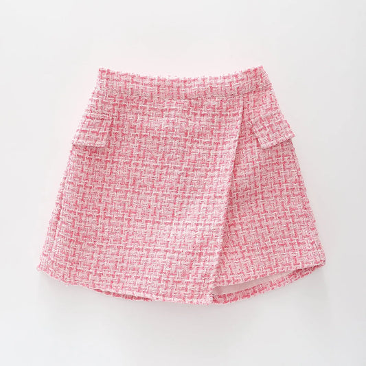 Cherry Pink Tweed Skort Ollies Place