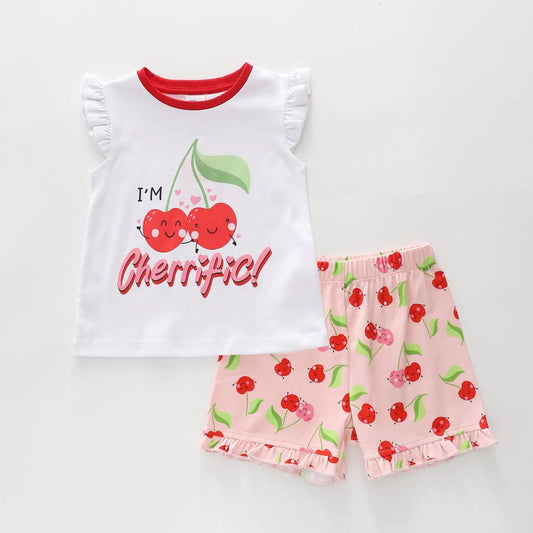 Cherry Print Pyjama Set Ollies Place