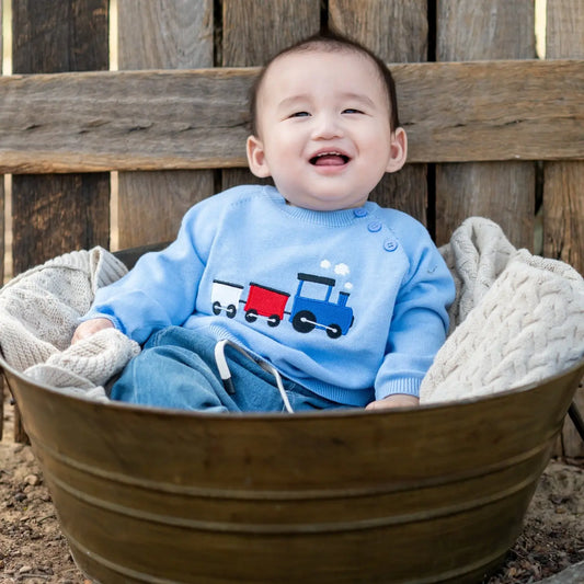 Choo Choo Train Knit Jumper Ollies Place