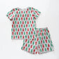 Christmas Tree Print Pyjama Set Ollies Place