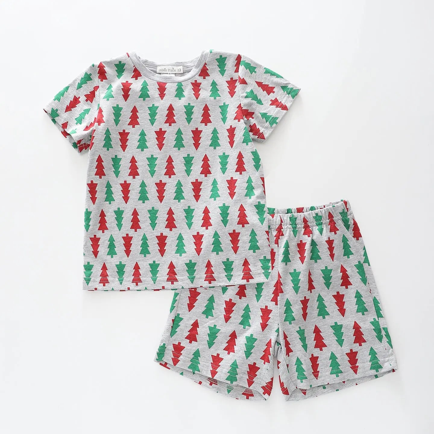 Christmas Tree Print Pyjama Set Ollies Place