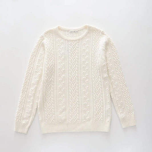 Classic Cream, Girls Knit Jumper Ollies Place