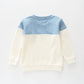 Colour Block Waffle Sweat Top Ollies Place