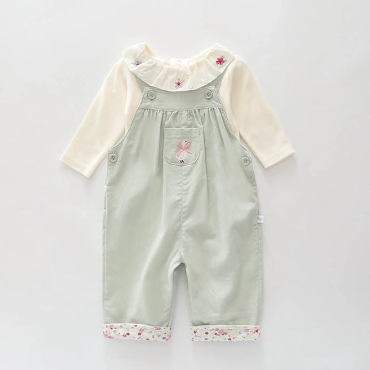 Country Charm Cord Overalls Set Ollies Place